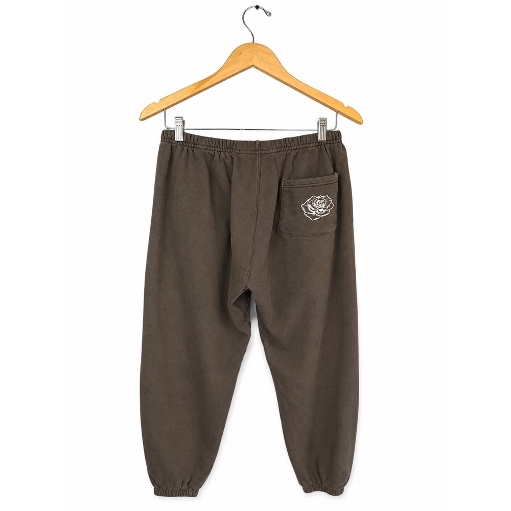 YoungLA Ambitious Club Graphic Jogger Sweatpants Brown Eagle Rose Mens Size L - Picture 4 of 7